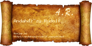 Andaházy Rudolf névjegykártya